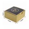 Gold Black 25 Square 4" x 4" Favor Boxes Thank You Print Gift Holders Events
